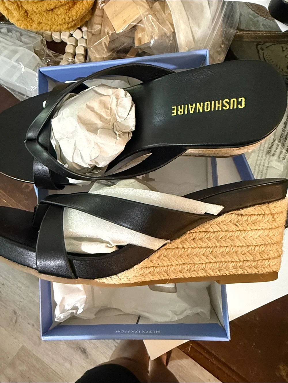 Women's Black Leather Sandals